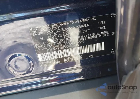 2025 Toyota Rav4 Xle z USA, uszkodzony, nr VIN 2T3P1RFV3SW569796